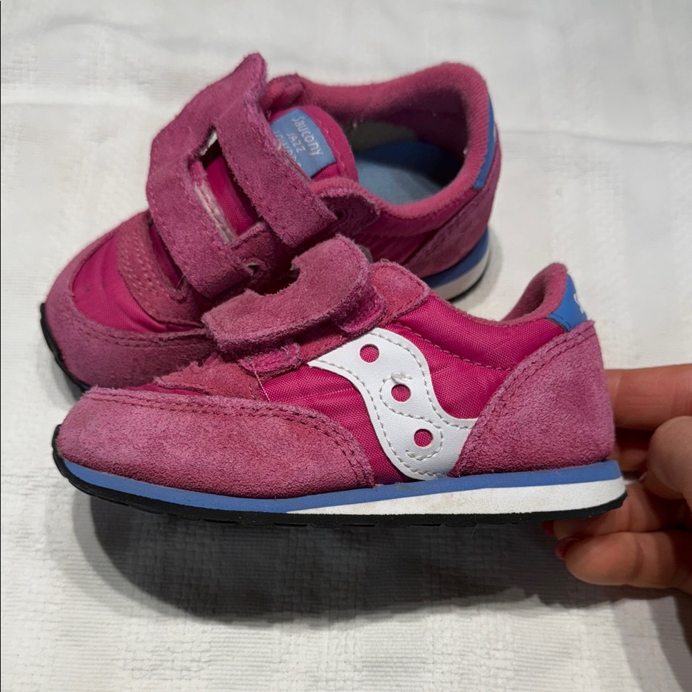 Saucony Kids Fuchsia and Blue Sneakers